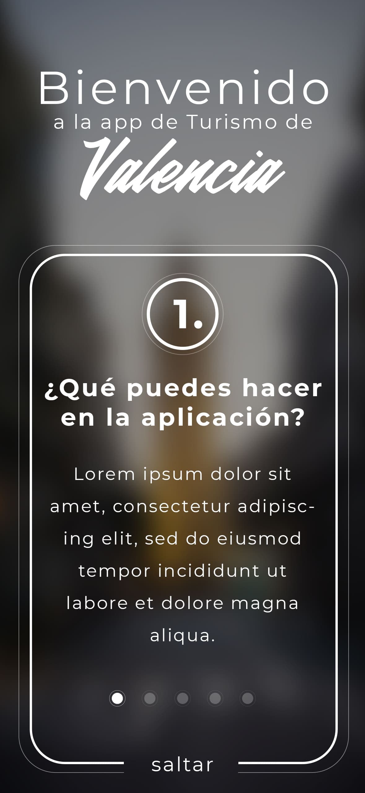Valencia App - Intro Screen